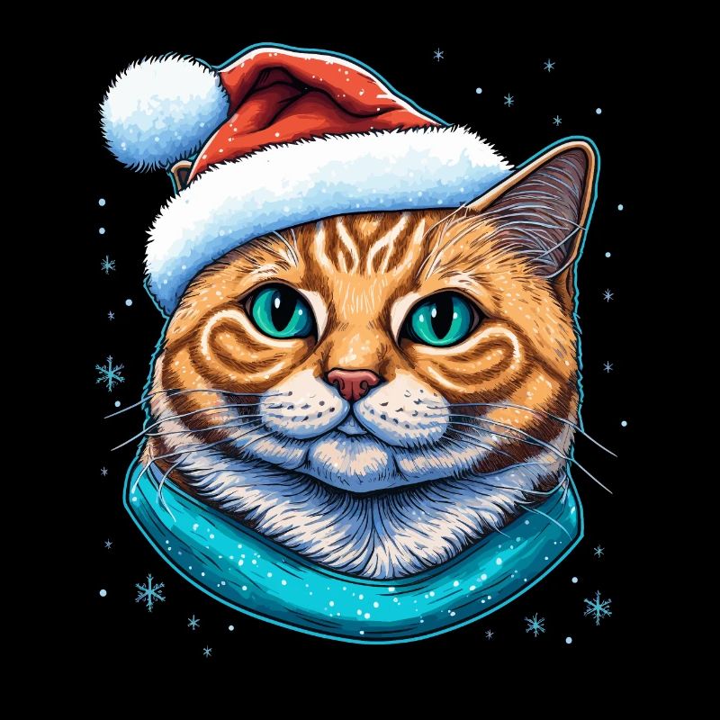 Xmas Kätzchen digitale Illustration, ein großer Advent