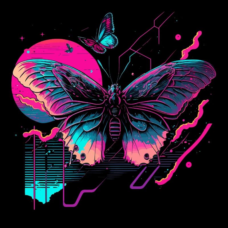 Rêves de papillon néon