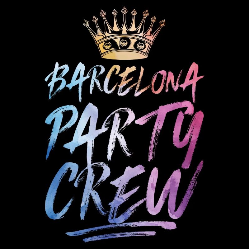 Équipe de fête de Barcelone colorée