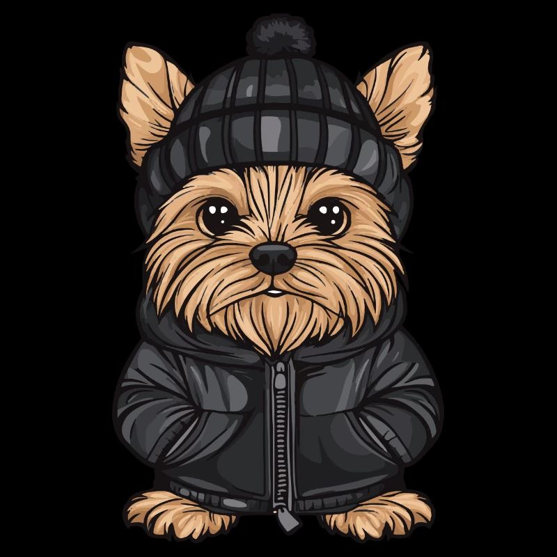 Yorkshire Terrier Chien Hiver