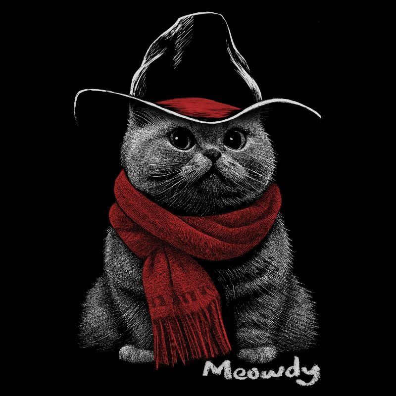 Mignon Chonk Cat Meowdy Cat w / Cowboy Hat du Texas
