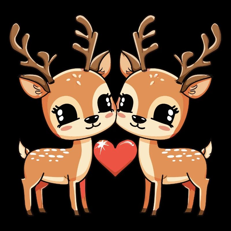 Hirsch Paar Valentinstag