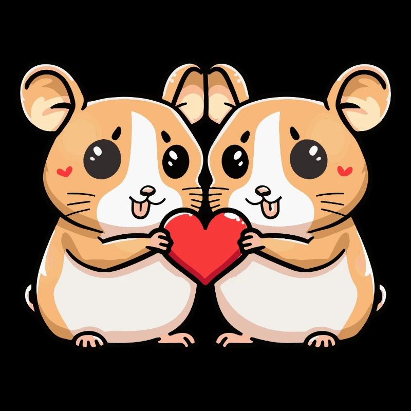 Hamster Couple Valentine's Day
