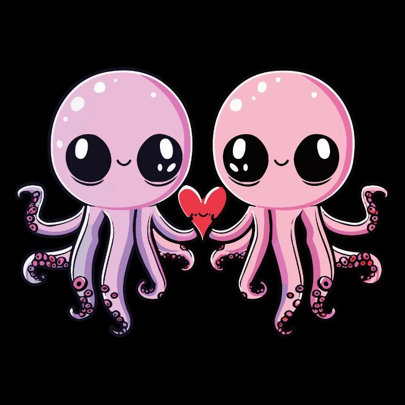 Octopus In Love Valentine's Day