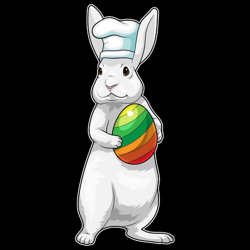 Lapin de Pâques Cuisinier d’œufs de Pâques