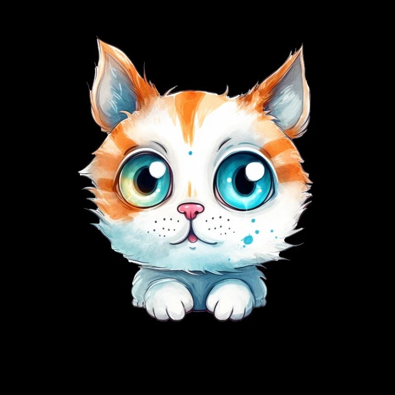 Cat Watercolor Drawing