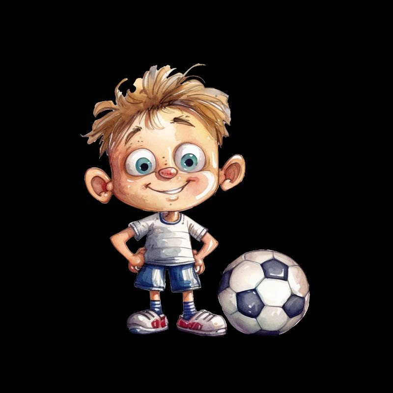 Dessin à l’aquarelle de footballeur