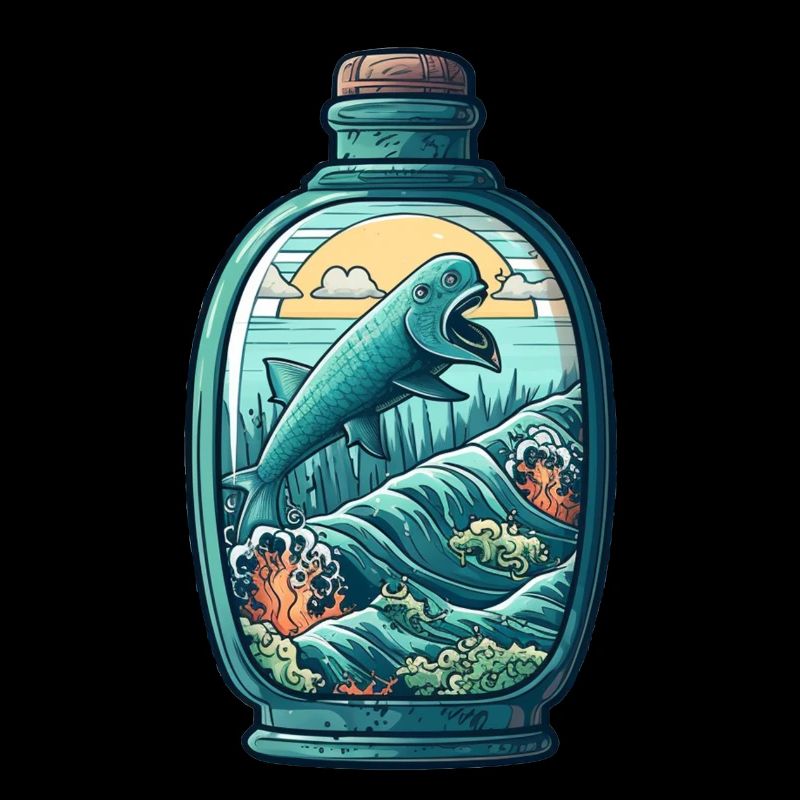 Ocean Bottle Drawing