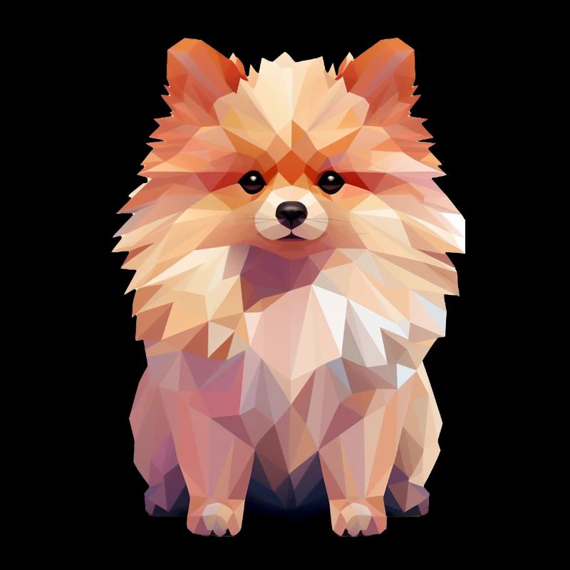 Miniature Spitz Geometric Drawing