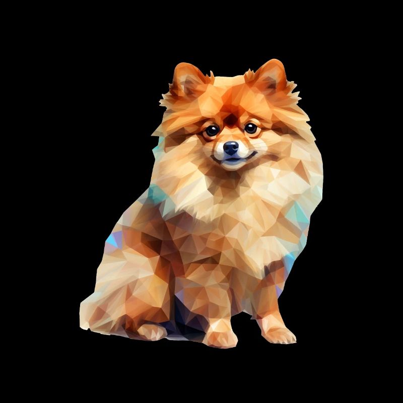 Miniature Spitz Geometric Drawing