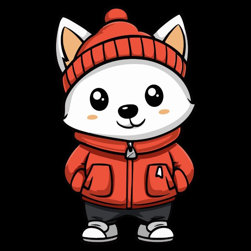 Chien Samoyède Hiver