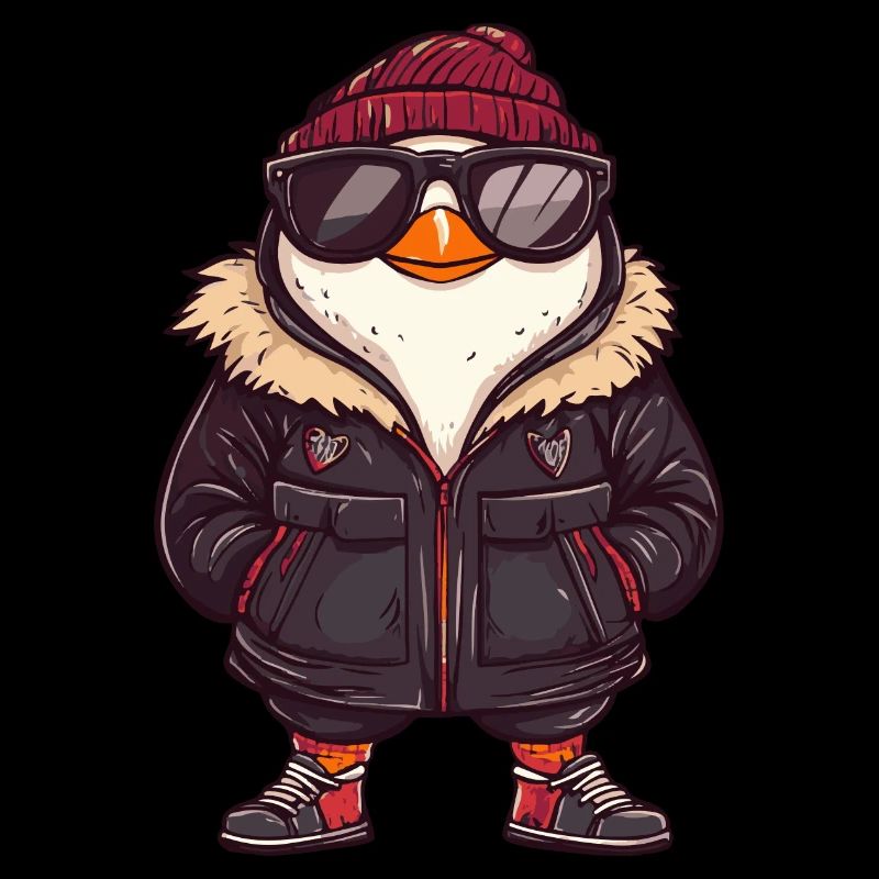 Pinguin Winter Comic