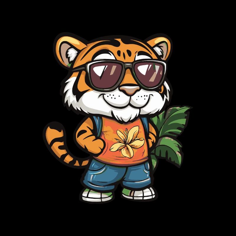 Tiger Comic Urlaub