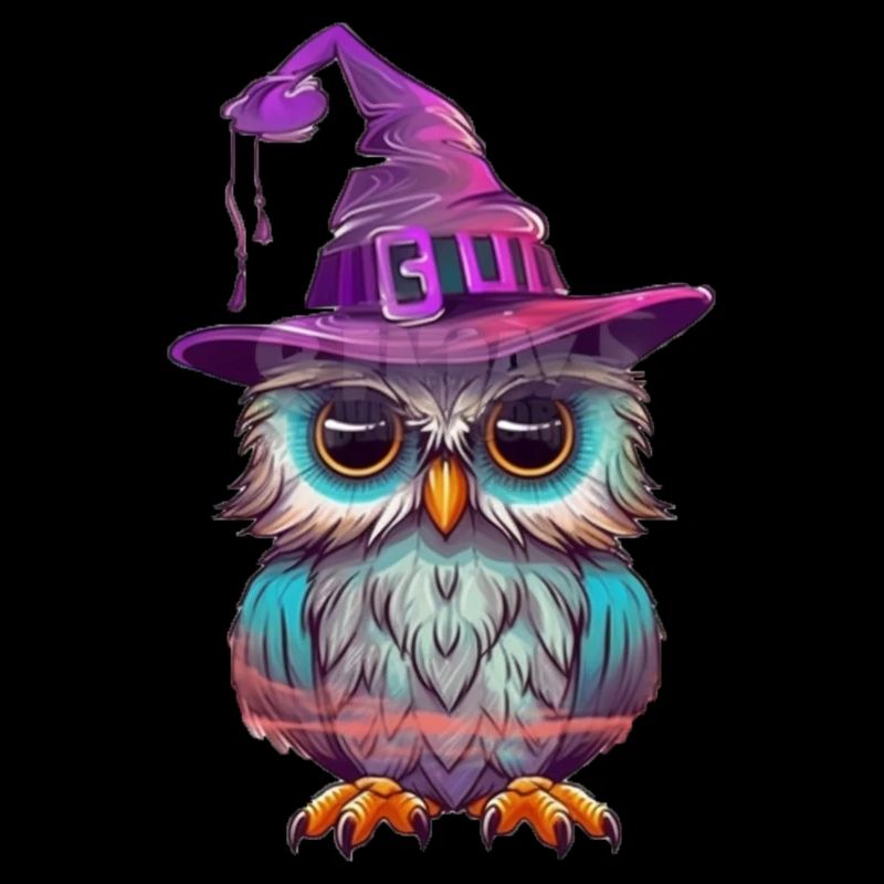 Owl witch with hat