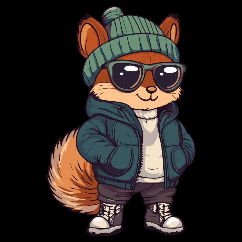 Eichhörnchen Winter Comic