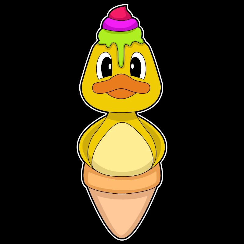Ente Eiswaffel