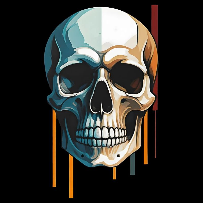 Skull Art - Crâne moderne dans un design bicolore