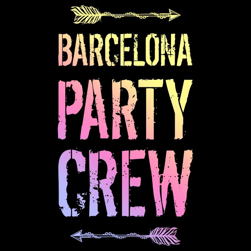 Équipe de fête de Barcelone colorée