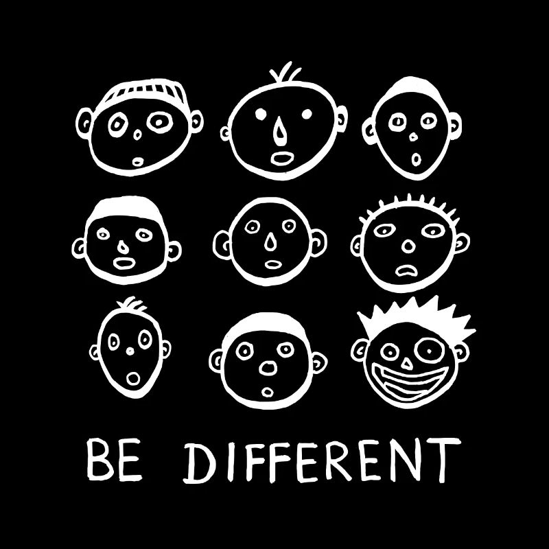 Être différent, être différent, déclaration cool, drôle