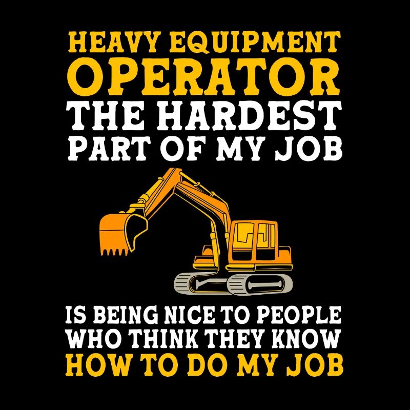 Construction site excavator driver excavation