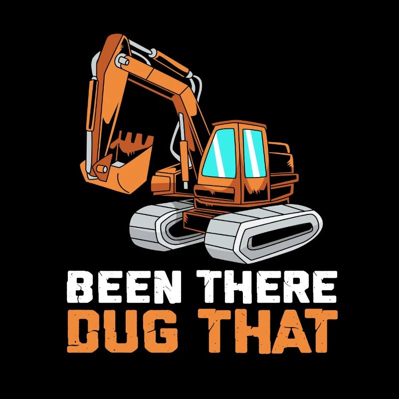 Construction site excavator driver excavation