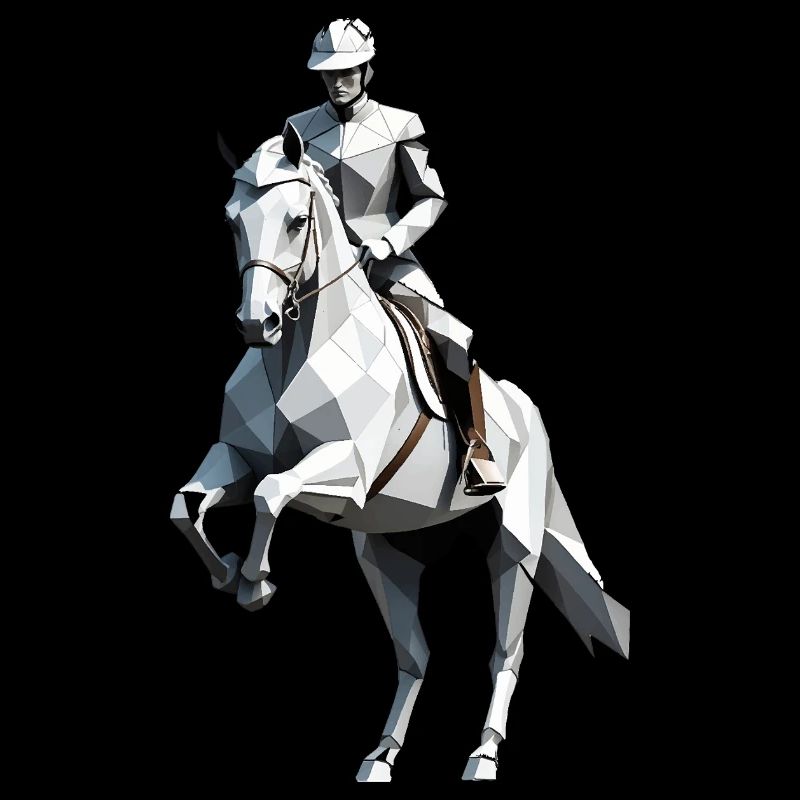 Cavalier Low Poly - Ballet Design