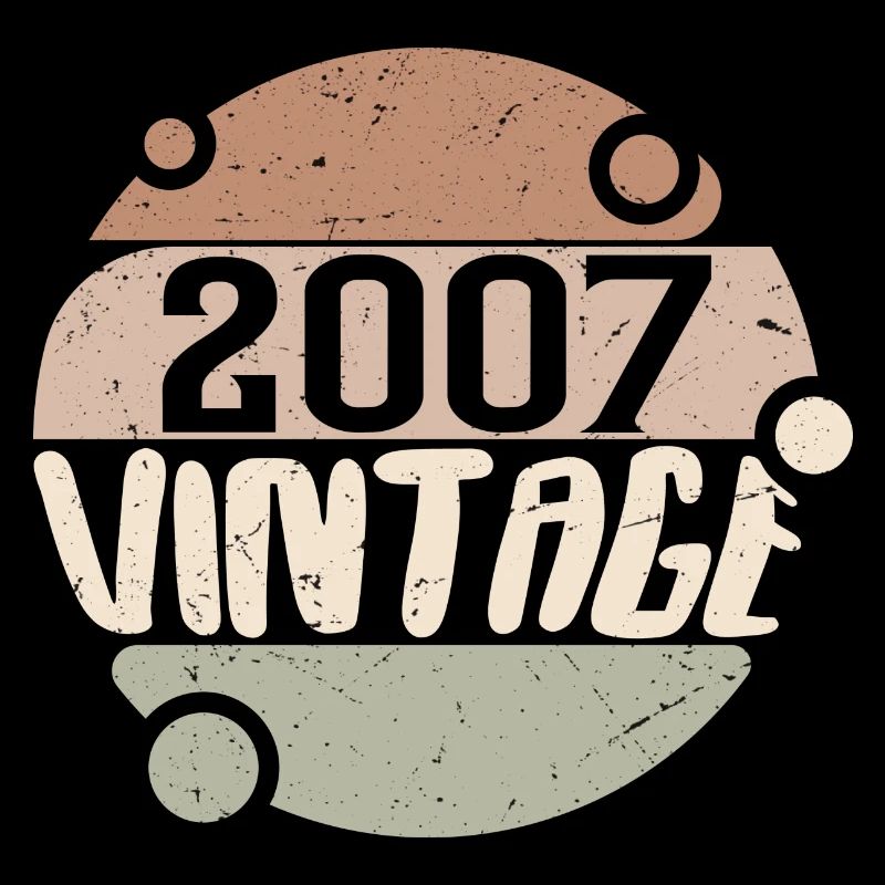 Vintage 2007 Cadeaux rétro 2007 millésime 2007