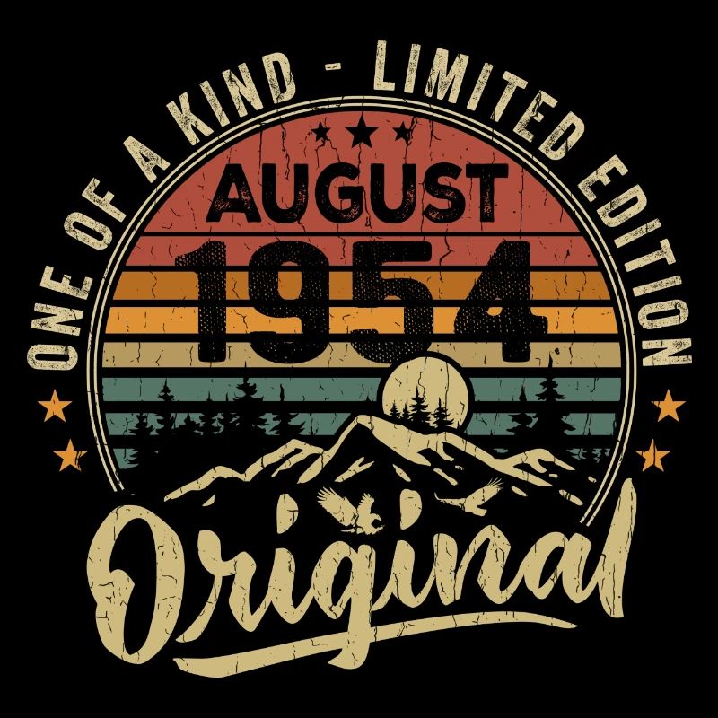 August 1954 Birthday Gift 1954 Legends August
