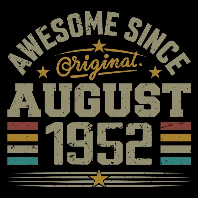 Août 1952 Anniversaire Août 1952 August 1952 Rétro