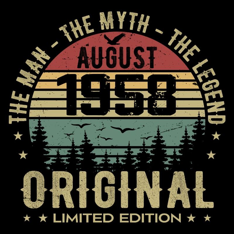 Legend Since Aug 1958 Birthday Gift 1958