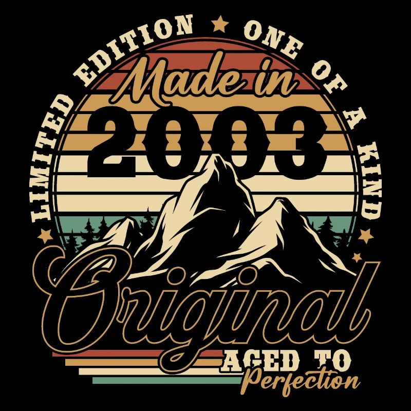 Original 2003 Vintage Anniversaire Rétro