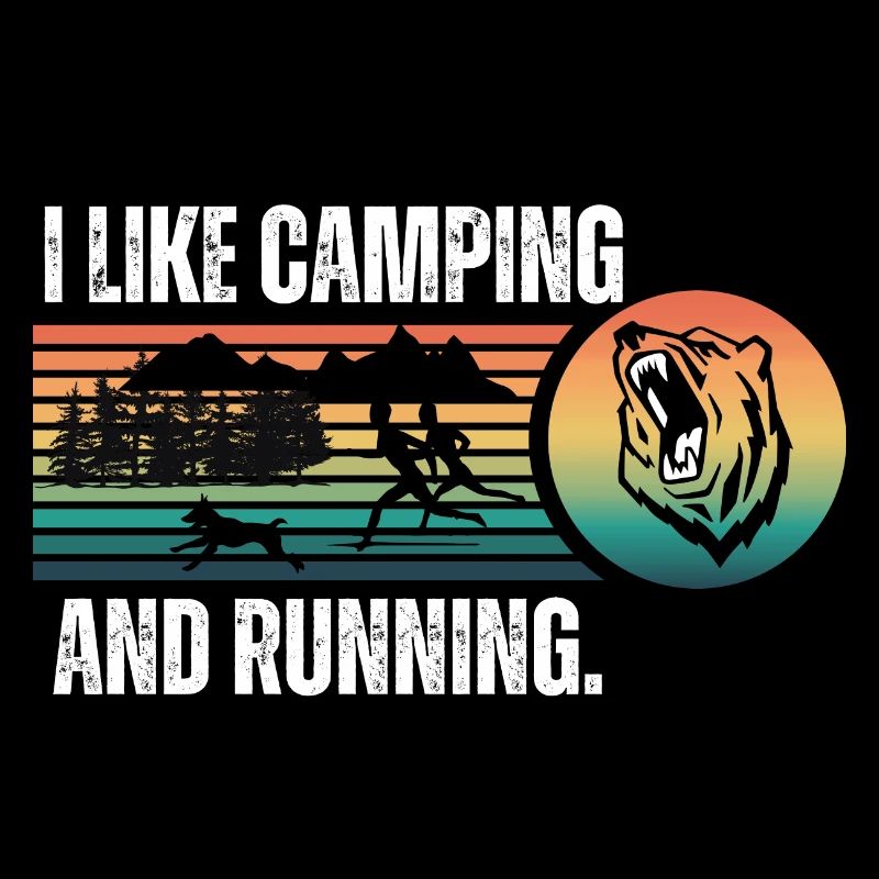 J’aime le camping et la course à pied