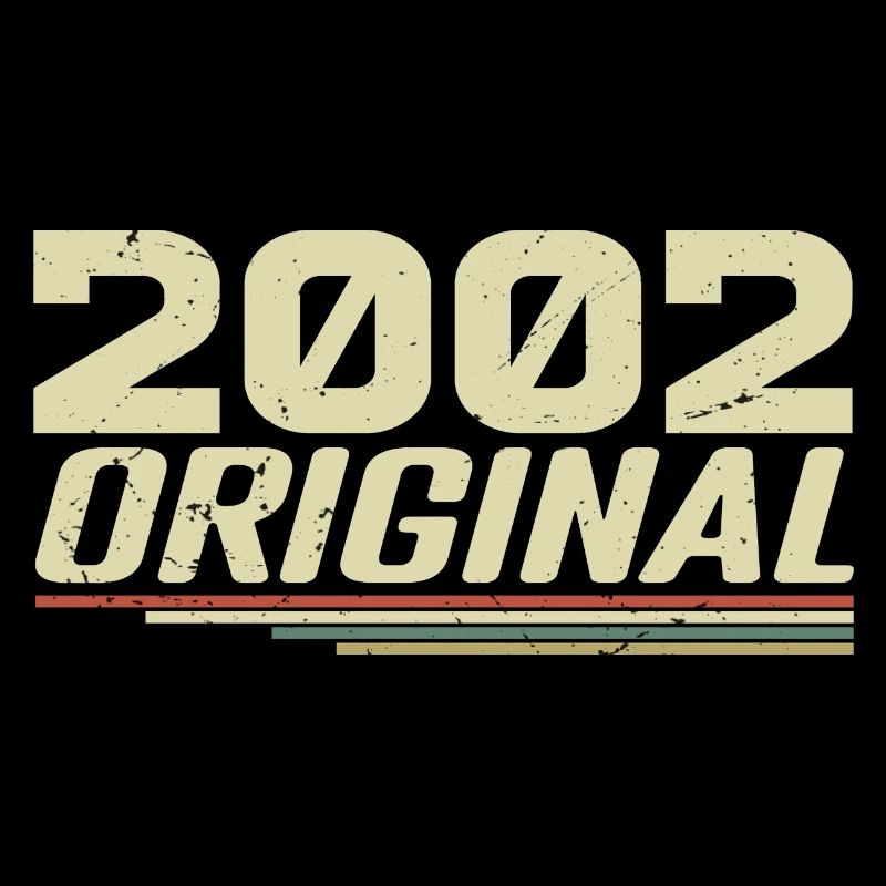 Né en 2002 Vintage 2002 Anniversaire Rétro 2002