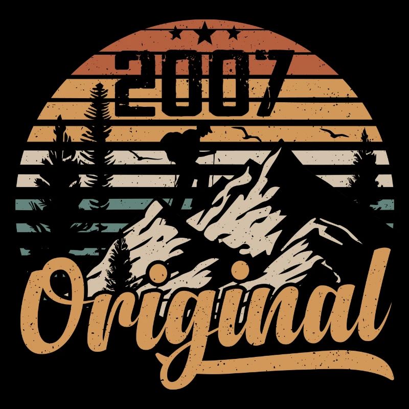 Original 2007 Retro 2007 Vintage 2007 Anniversaire