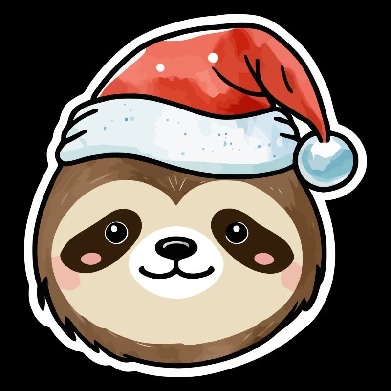Dessin de Noël paresseux