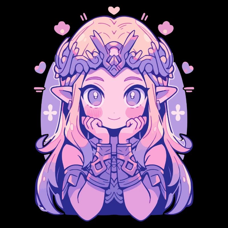 Princesse Chibi mignonne - Conception de conte de fées mignon