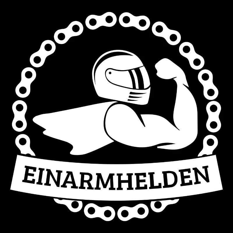 Einarmhelden 1-farbig (weiß)