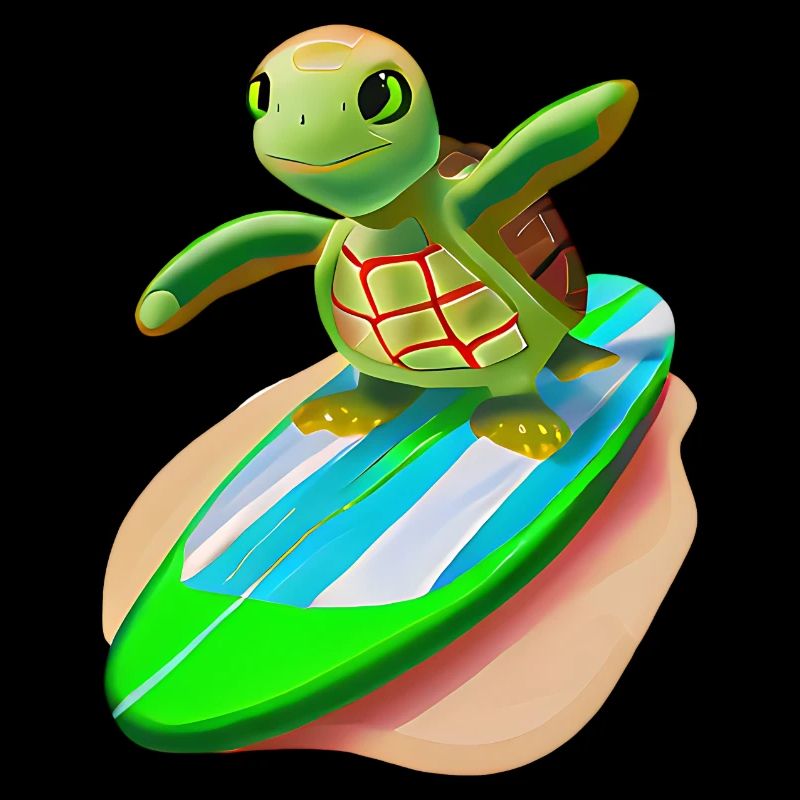 Tortue surfeuse