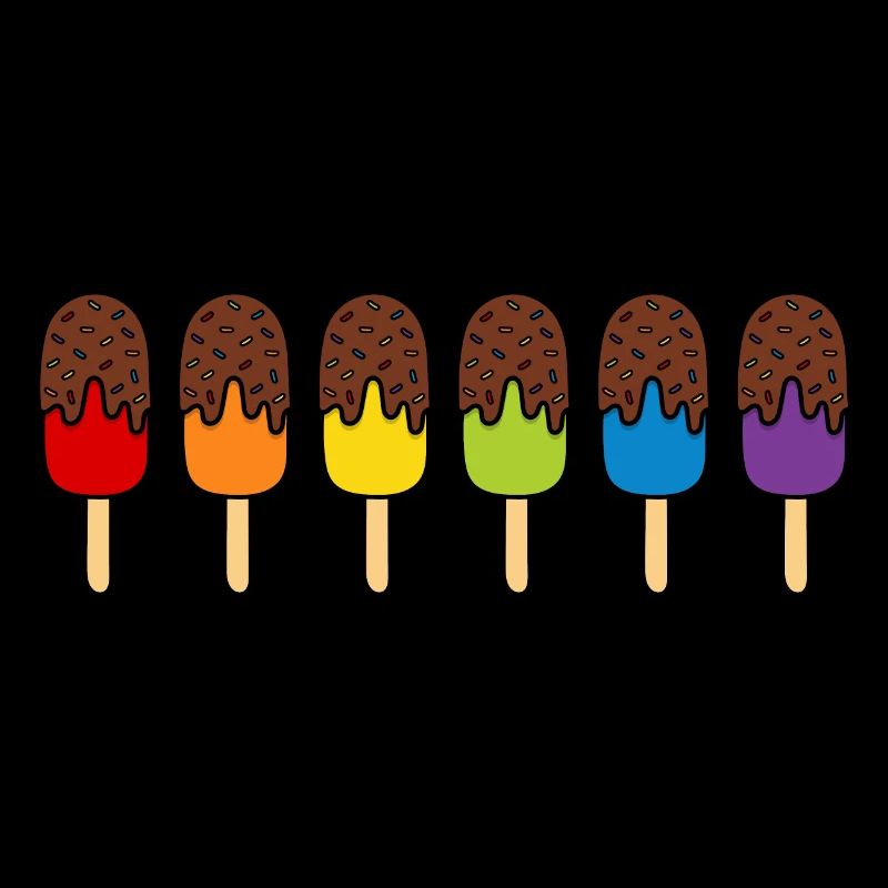 EIS Regenbogen LGBTQ+ Schoko Eiscreme Pride Month