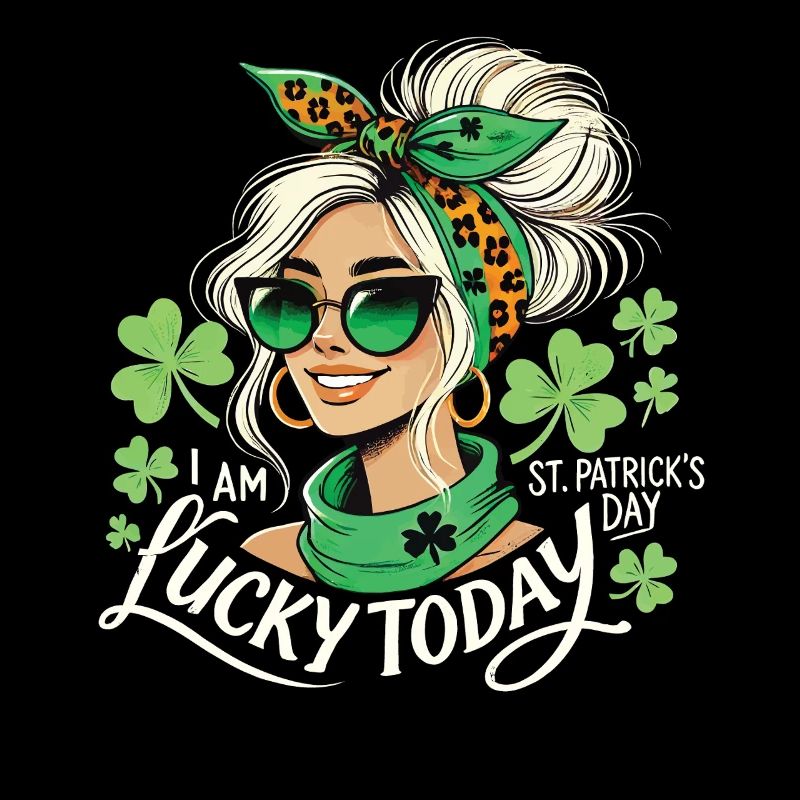 Fille, je suis heureuse aujourd’hui la Saint-Patrick