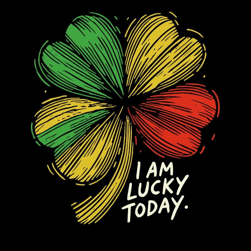 St. Patrick's Day Kleeblatt I Am Lucky
