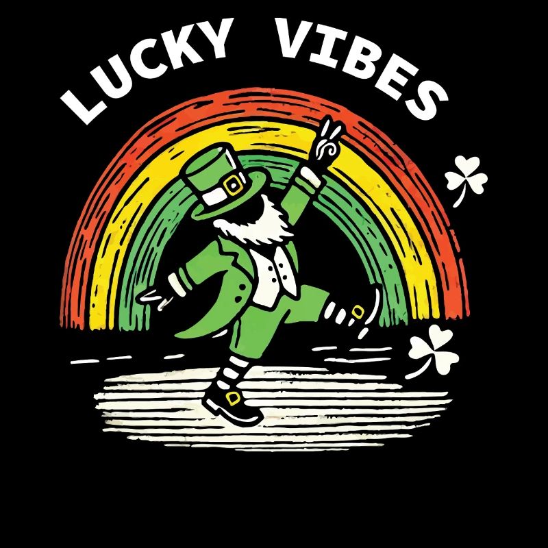Glückliche Vibes St. Patrick's Day Regenbogen