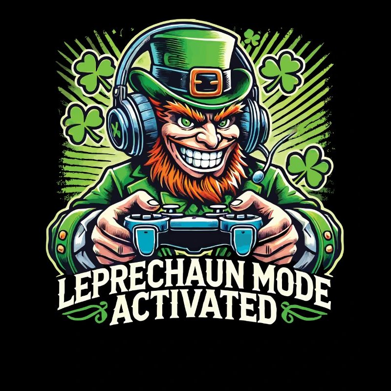 St. Patrick's Day Leprechaun Gamer Mode Enabled