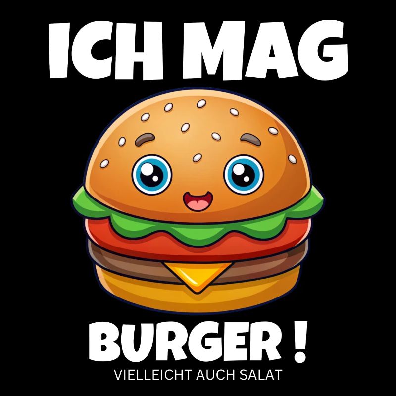 Ich mag Burger Hamburger Cheeseburger