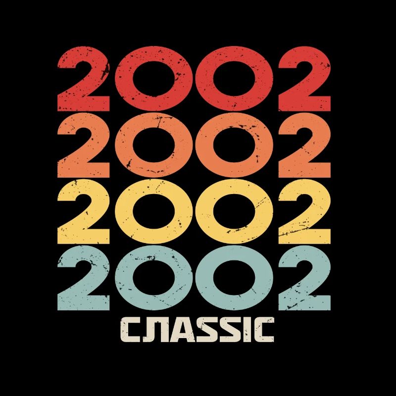 2002 Anniversaire dans le style vintage classique 2002