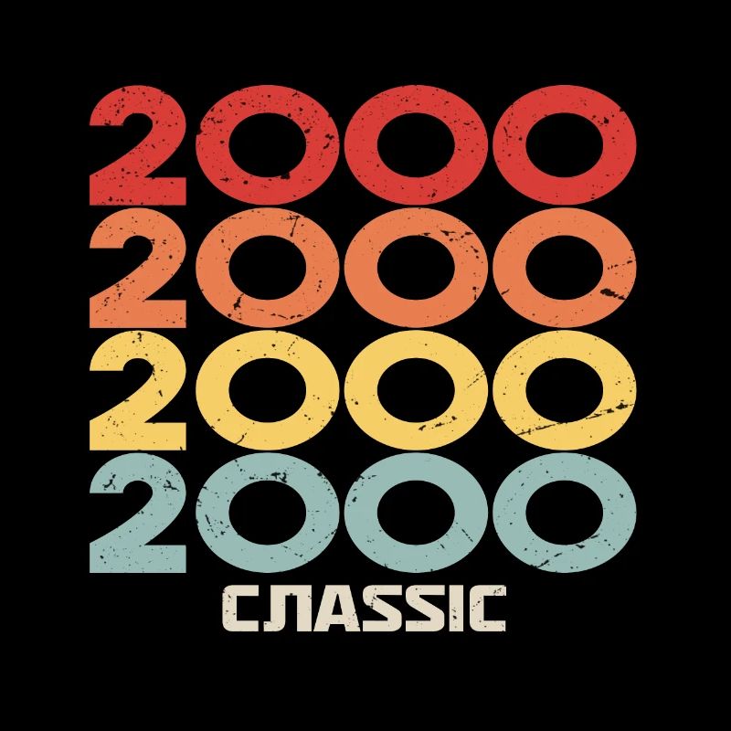 2000 Anniversaire dans le style vintage classique 2000