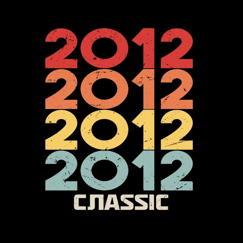 2012 Anniversary in classic vintage style 2012