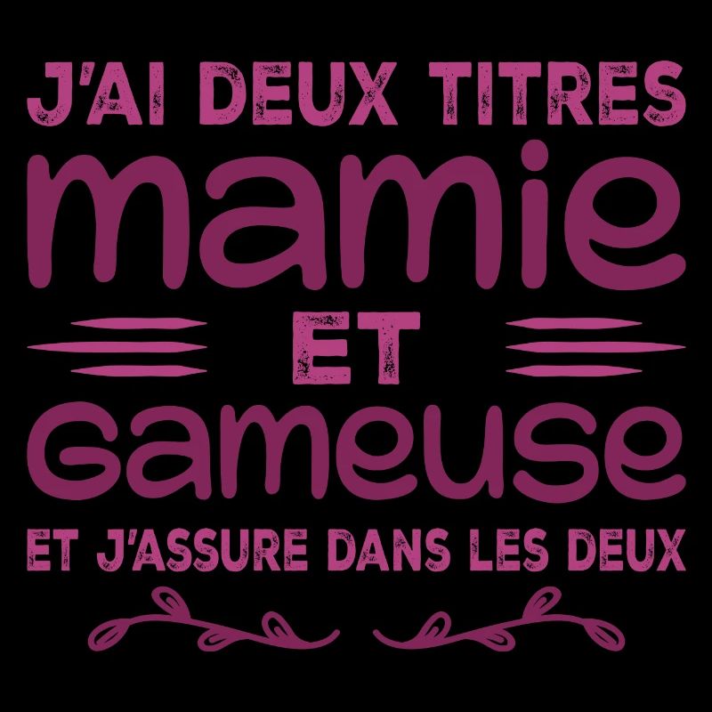 Zwei Titel Granny Gameuse | Geek | Großmutter