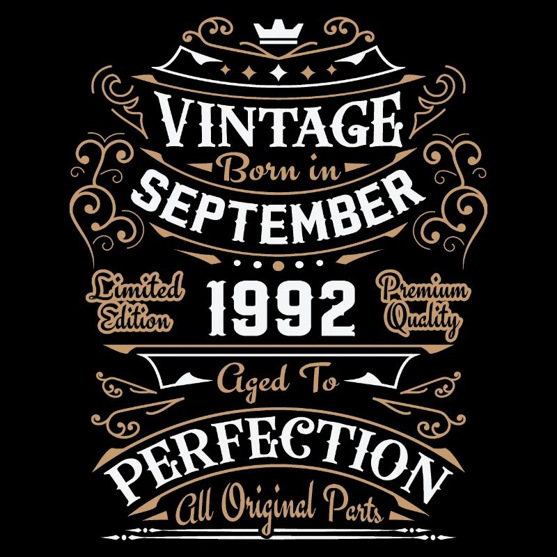 Rétro Vintage Cadeau anniversaire septembre 1992