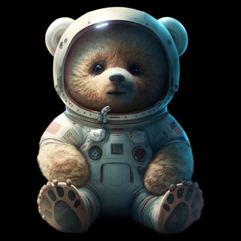 Cute Comic Tedybear in the space